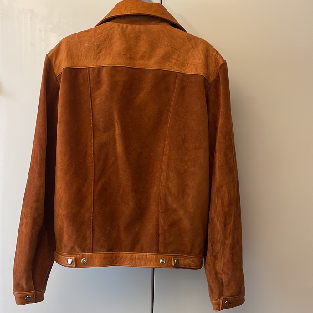 NWT Current Elliott The Crow leather suede jacket in rust
Size Medium $1078 - Picture 7 of 14